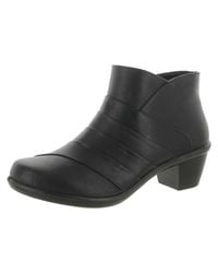 Easy Street Fernanda Faux Leather Booties Ankle Boots in Black Lyst