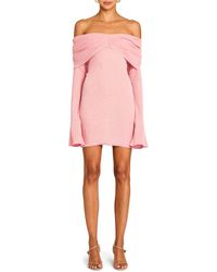 SER.O.YA Emeri Metallic Knit Mini Dress in Natural | Lyst