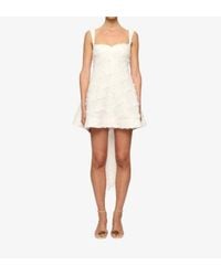 Clea Anika Embroidered Dress in White | Lyst