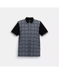 COACH Knit Polo in Blue for Men | Lyst