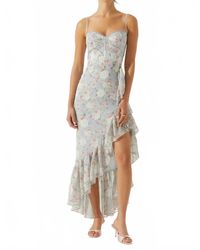 Astr Floral Asymmetric Woven Dress | Lyst