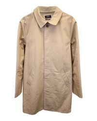 A.P.C. Beige Urban Mac Coat in Natural for Men | Lyst