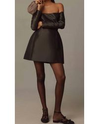 shiny black mini dress Briana Mini Dress Black