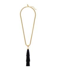 Rachel Zoe | Metallic Gracie Silk Tassel Necklace | Lyst