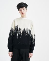Christian Dada Multicolor Bleached Jacquard Sweater for men