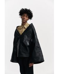 Xander Zhou - Black Oversized Kimono Cape for Men - Lyst