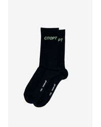 Gosha Rubchinskiy Black Sports Logo Socks for men