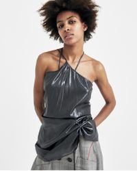 Helmut Lang Gray Grey Pulled Tank Top