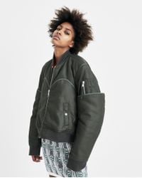 Helmut Lang Multicolor Four Sleeved Bomber Jacket