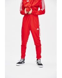 red adidas joggers men
