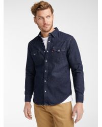 levi denim shirt mens