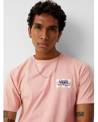 Vans Cotton Checkered Beach T in Pink 
