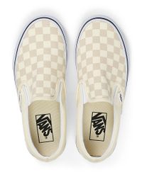 Vans Canvas Checkerboard Beige Slip Ivory White (White) Lyst