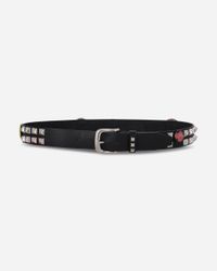 Hysteric Glamour Studded Metal Buckle Belt in Black | Lyst
