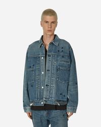 Gucci Tiger embroidered Denim Jacket in Blue for Men Lyst UK