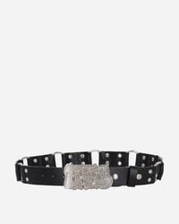 Hysteric Glamour Studded Metal Buckle Belt in Black | Lyst