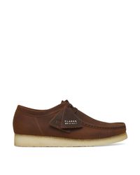 Clarks Wallabee Shoes Brown - Black