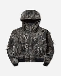 PROJECT G/R Men S Reconstructed Folded Zip Hoodie Washed in