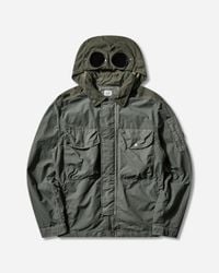 C.P. Company Taylon L Mixed Goggle Jacket in Green for Men | Lyst