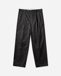 Wacko Maria Dormeuil Double Pleated Trousers in Black for Men