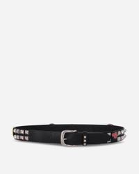 Hysteric Glamour Studded Metal Buckle Belt in Black | Lyst