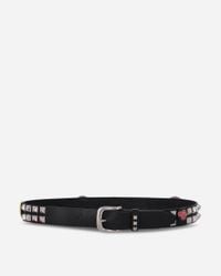 Hysteric Glamour Studded Metal Buckle Belt in Black | Lyst
