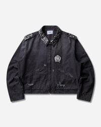 Protocol Index Men S exaggerated Shoulder Fur N2b Jacket in Black