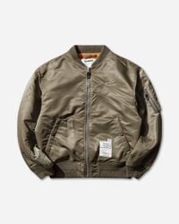 Neighborhood Men S Ma-1 Flight Jacket Mod Olive Drab in Green for