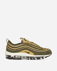 Nike Air Max 97 Logo-embroidered Leather And Mesh Low-top Trainers - Yellow