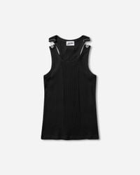 Jean Paul Gaultier Crop Tank Top With Overall Clip And 