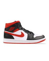 Nike Air Jordan 1 Mid Black Gym Red in het Wit - Lyst