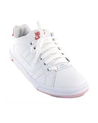 NIKE COURT TRADITION V2 Ladies Leather Trainers White \u0026 Pink Size 5 / 38.5  £7.99 - PicClick UK