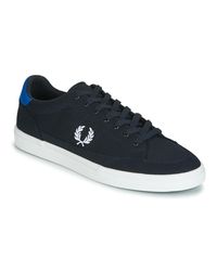 Fred Perry Deuce Canvas Tricot Shoes (trainers) in Black for Men - Lyst