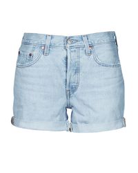 Levi's Korte Broek Levis 501 Rolled Short in het Blauw - Lyst