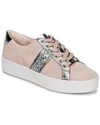 MICHAEL Michael Kors Lage Sneakers Poppy Stripe Lace Up in het Roze - Lyst