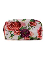 Dolce & Gabbana Red Nylon Printed Necessaire