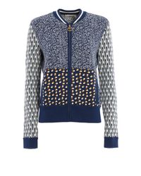 Tory Burch Blue Leah Bomber Jacket