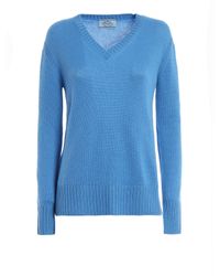 Prada Linea Rossa Blue Cashmere F.5 Knit