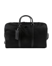 Prada - Black Duffle Tessuto+saffiano for Men - Lyst