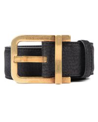 Dolce & Gabbana - Black Belt No Logo for Men - Lyst