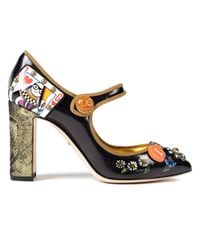 Dolce & Gabbana Multicolor Mary Jane Vit.lucido