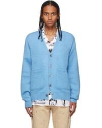 Brownstone ウール Ssense 限定 ブルー ニット カーディガン カラー ブルー メンズ Lyst