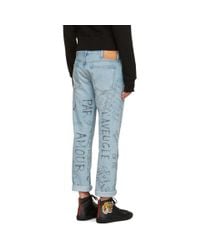 gucci scribble jeans