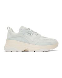 Won Hundred Suede White And Grey Nika Sneakers - Lyst