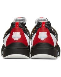 KENZO Leather Sonic Sneakers in Red for Men - Lyst