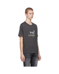 saint laurent lightning bolt tee