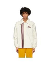 Lacoste Synthetic Off-white Ricky Regal Edition Nylon Jacket for Men | Lyst