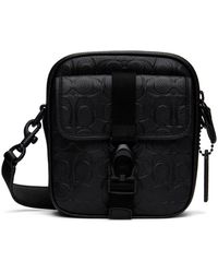 COACH Black Shoulder Bag With Logo for men