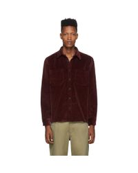 Noah コーデュロイ バーガンディ Brisbane Moss コーデュロイ シャツ メンズ Lyst