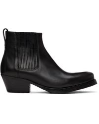 Our Legacy Black Western Style Boots for men